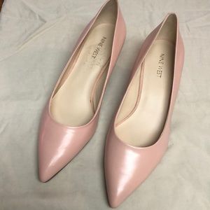 Pink kitten heels size 9.  Nine West leather